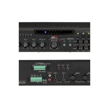 MA-212U Amplificador mezclador usb 5 zonas 120 watts linea 70v INTER M