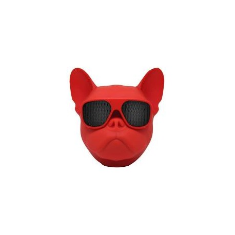 BT DOG ROJO Bocina bluetooth portatil recargable radio fm usb color rojo