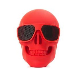BT SKULL ROJO Bocina portatil Bluetooth, Radio fm, Usb Select Sound