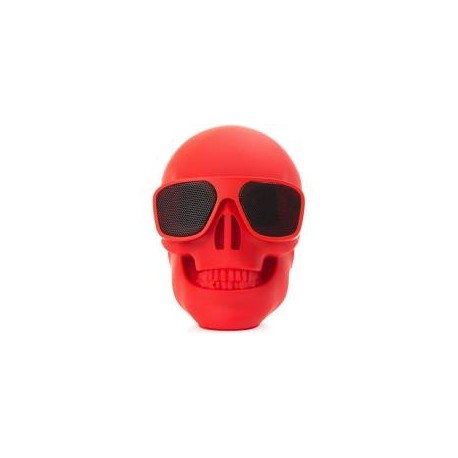 BT SKULL ROJO Bocina portatil Bluetooth, Radio fm, Usb Select Sound