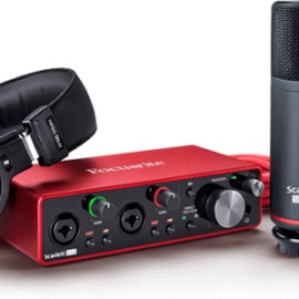 SCARLET2i2STUDIO Paquete Interfaz con Micrófonos y Audífonos FOCUSRITE