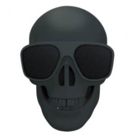 BT SKULL NEGRO Bocina bluetooth portatil recargable radio fm usb color negro