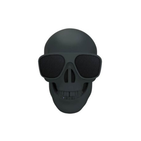 BT SKULL NEGRO Bocina bluetooth portatil recargable radio fm usb color negro