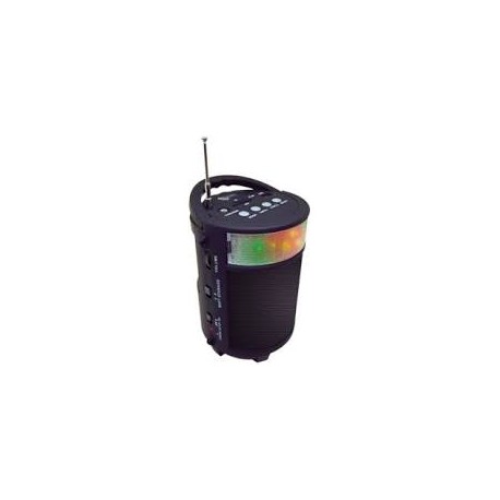 BT2000 NEGRO Bocina recargable bluetooth radio usb linterna color negro