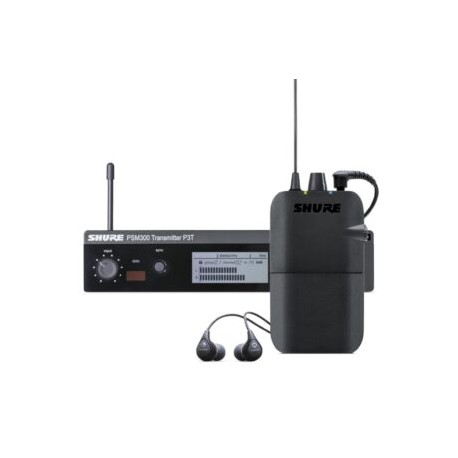 P3TR112GR Paquete de monitoreo personal transmisor receptor y audífonos SE112GR SHURE
